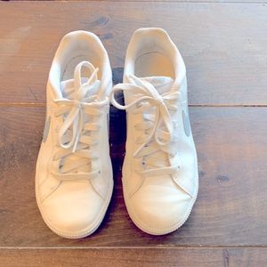 Nike white leather sneakers size 6